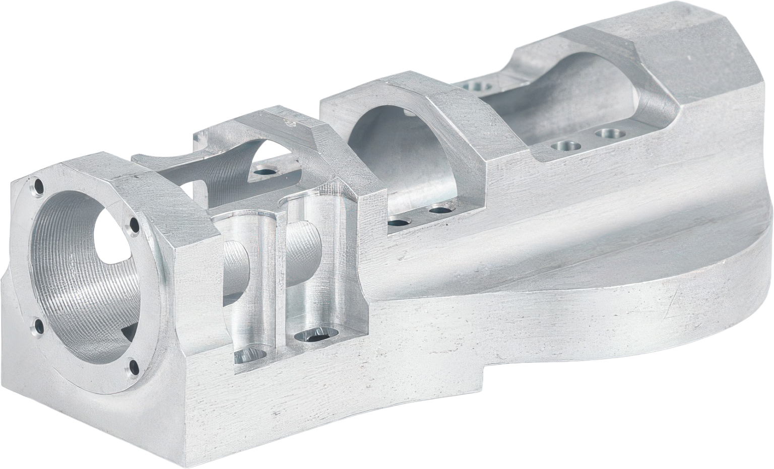 Componente metallico realizzato con lavorazione di precisione mediante lavorazione CNC.
