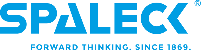 Logo SPALECK con lo slogan «Forward Thinking». "Dal 1869."