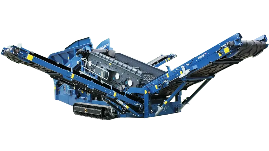 Impianto di vagliatura mobile con piano superiore e inferiore di SPALECK