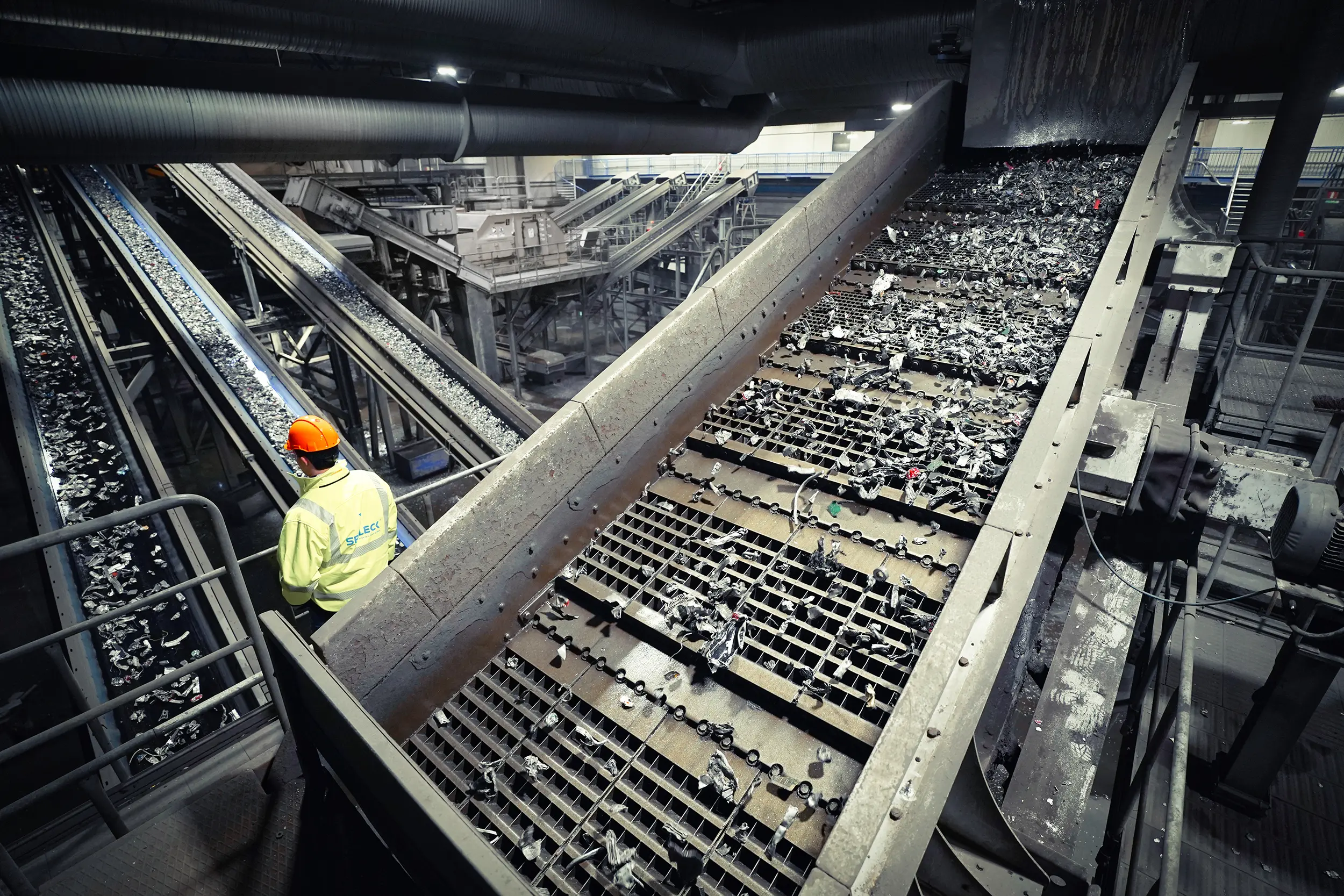 Vagliatrice SPALECK in un grande impianto di riciclaggio di metalli non ferrosi