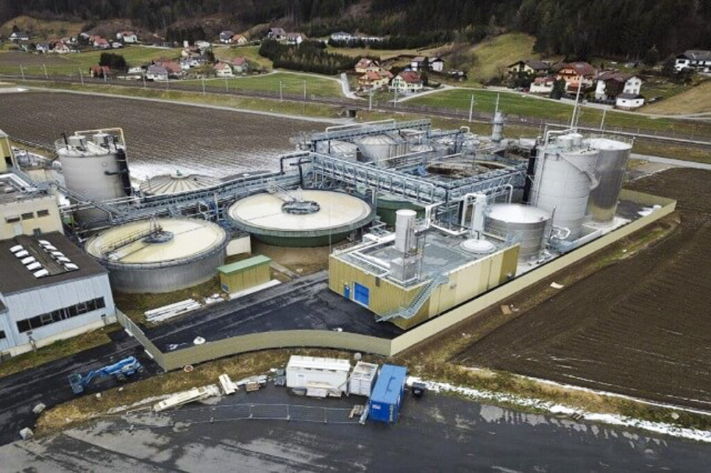 Impianto di trattamento delle acque in regime aerobico in un'area industriale