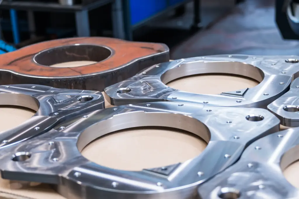 Pezzi fresati nella produzione CNC presso l'azienda di lavorazione conto terzi SPALECK