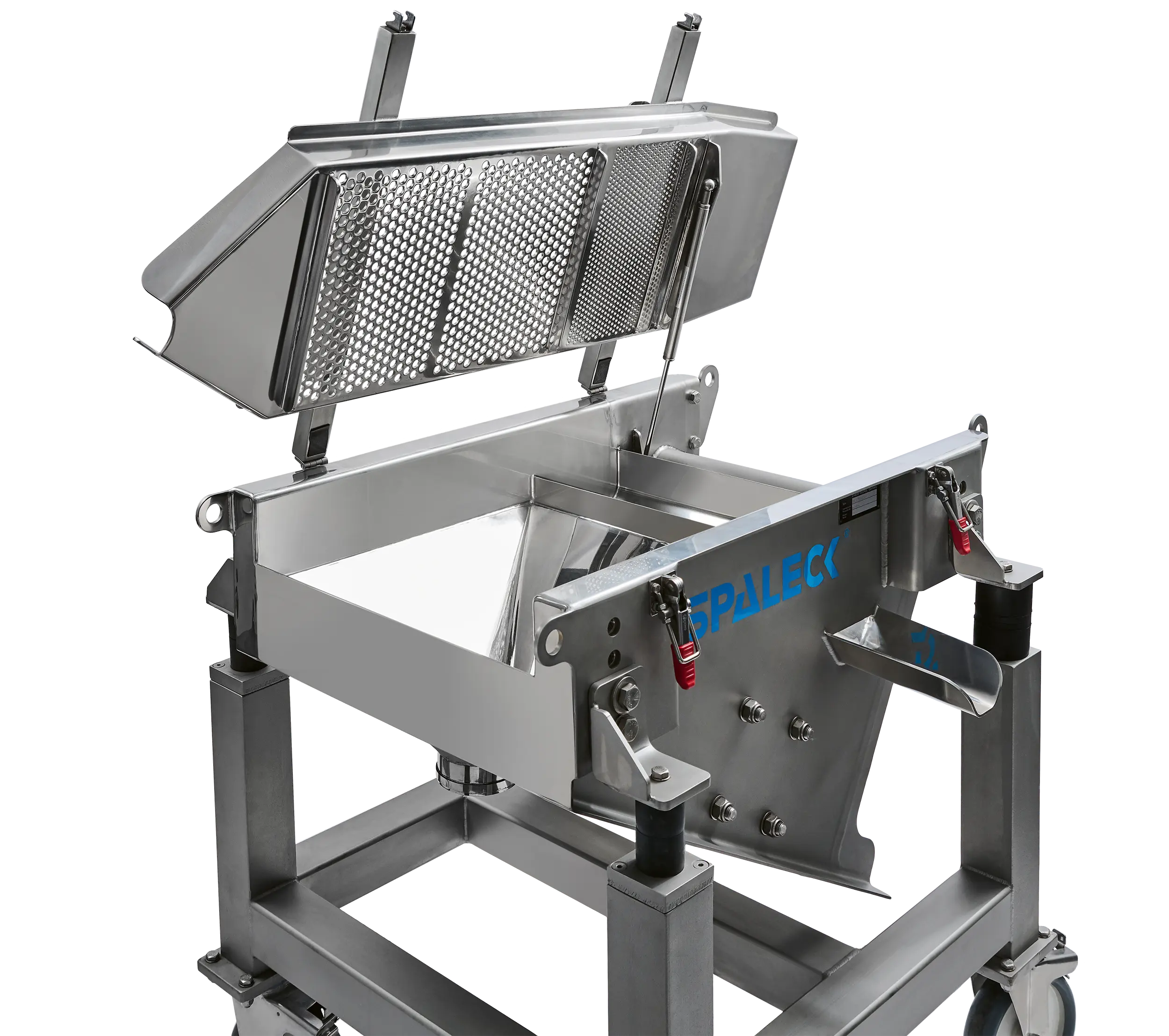 Vagliatrice per la vagliatura di controllo nella produzione di materiali granulari – qui nella versione ComfortLINE, progettata per garantire pulizia e maneggevolezza ottimali