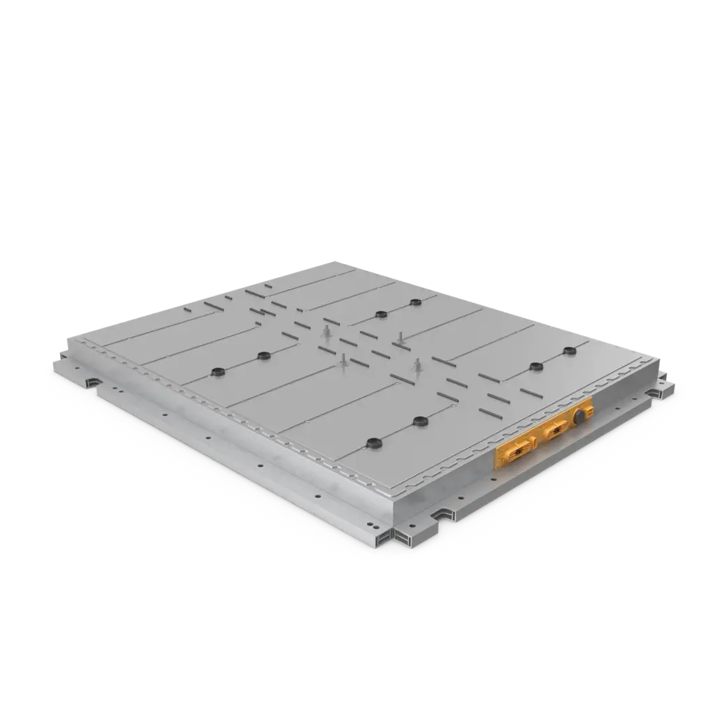 Rendering dell'alloggiamento della batteria di un veicolo elettrico