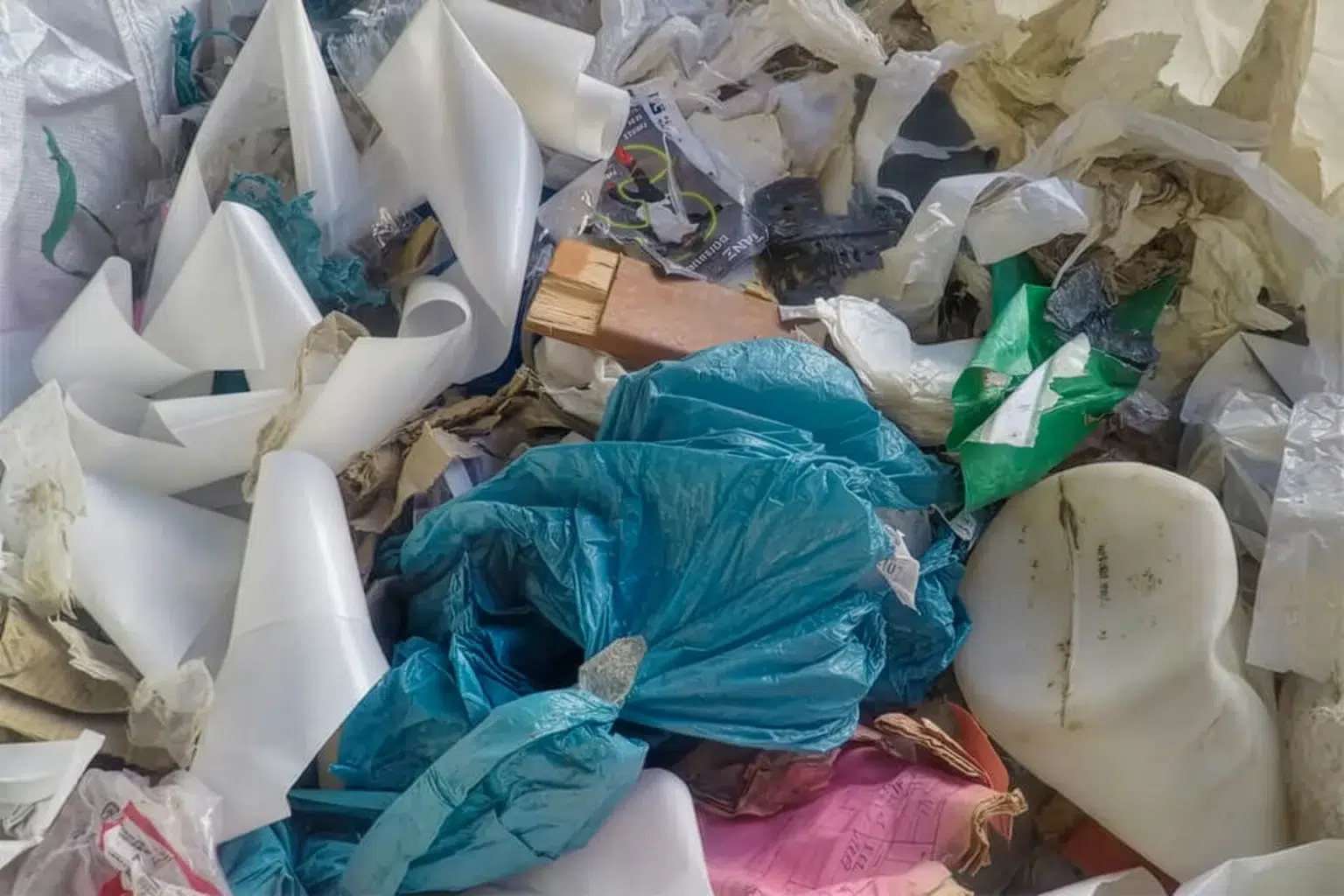 Foto dettagliata dei rifiuti industriali