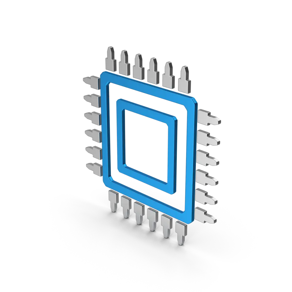 Rendering di un microchip