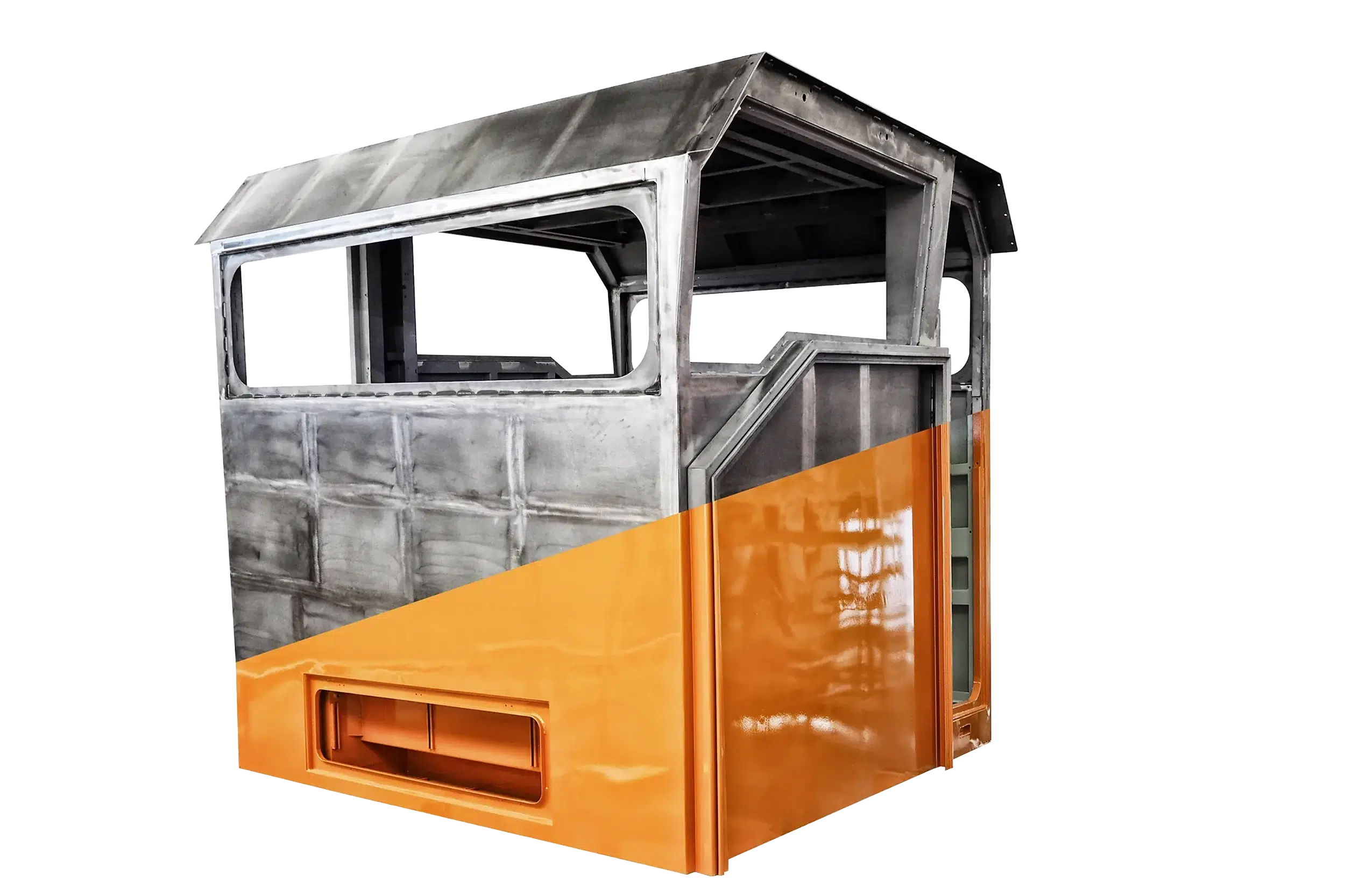 Esempio di produzione di una cabina di guida per locomotiva, comprese la lavorazione delle superfici e la verniciatura
